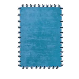 Blue Bees Love Hand Tufted Wool Rug