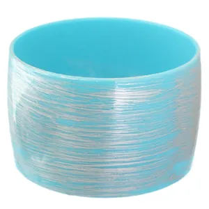 Blue Large Wide Bangle Bracelet