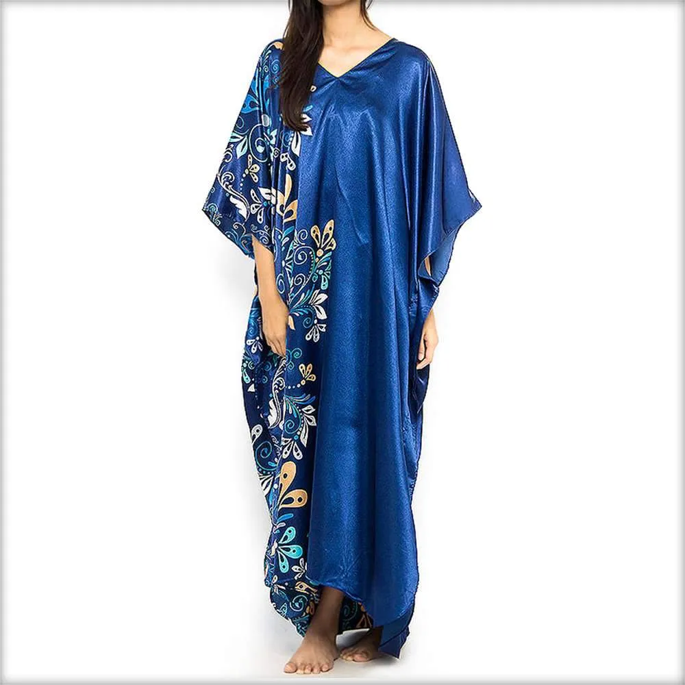 Blue Printed Caftan