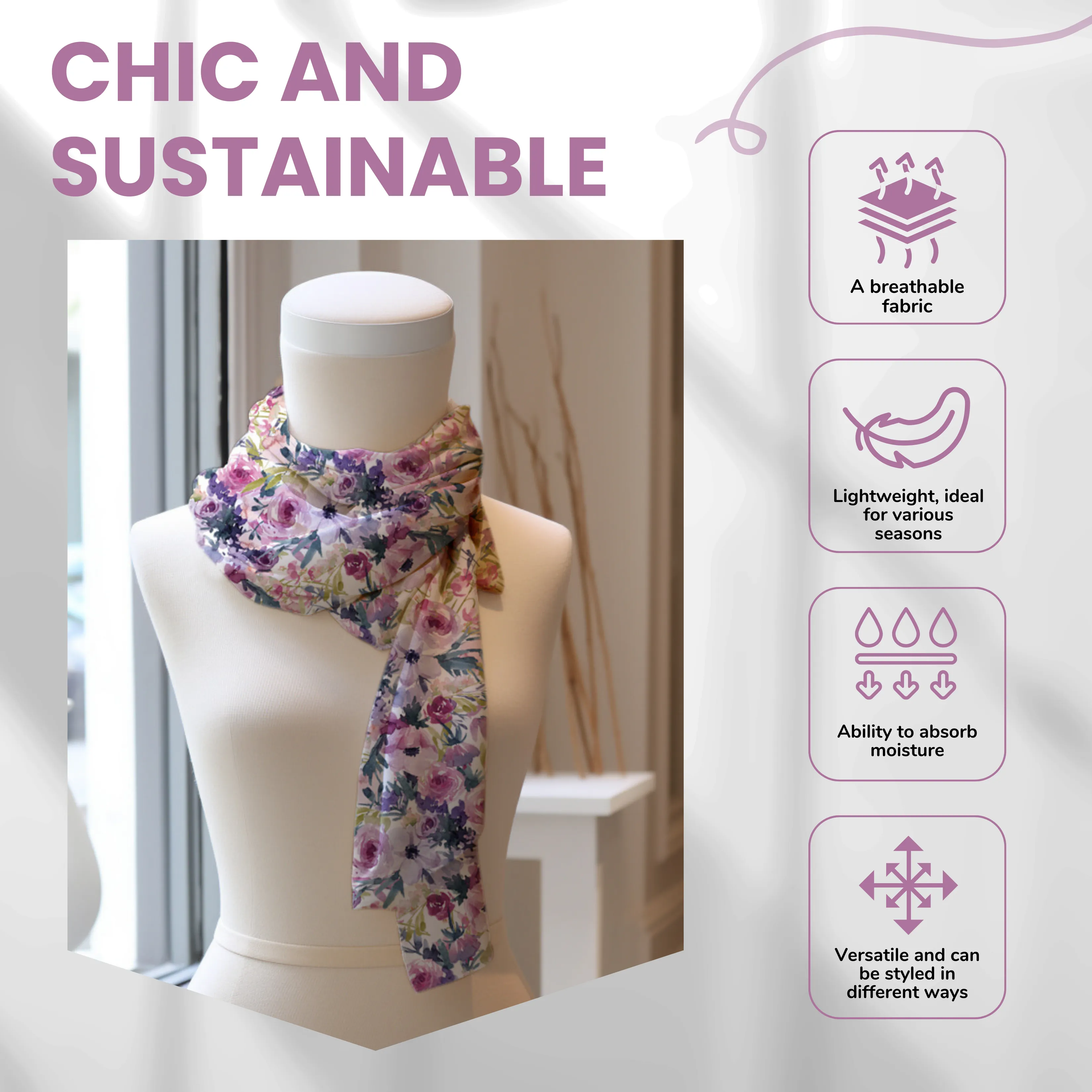 Bluhen Scarf - Peonie Rose