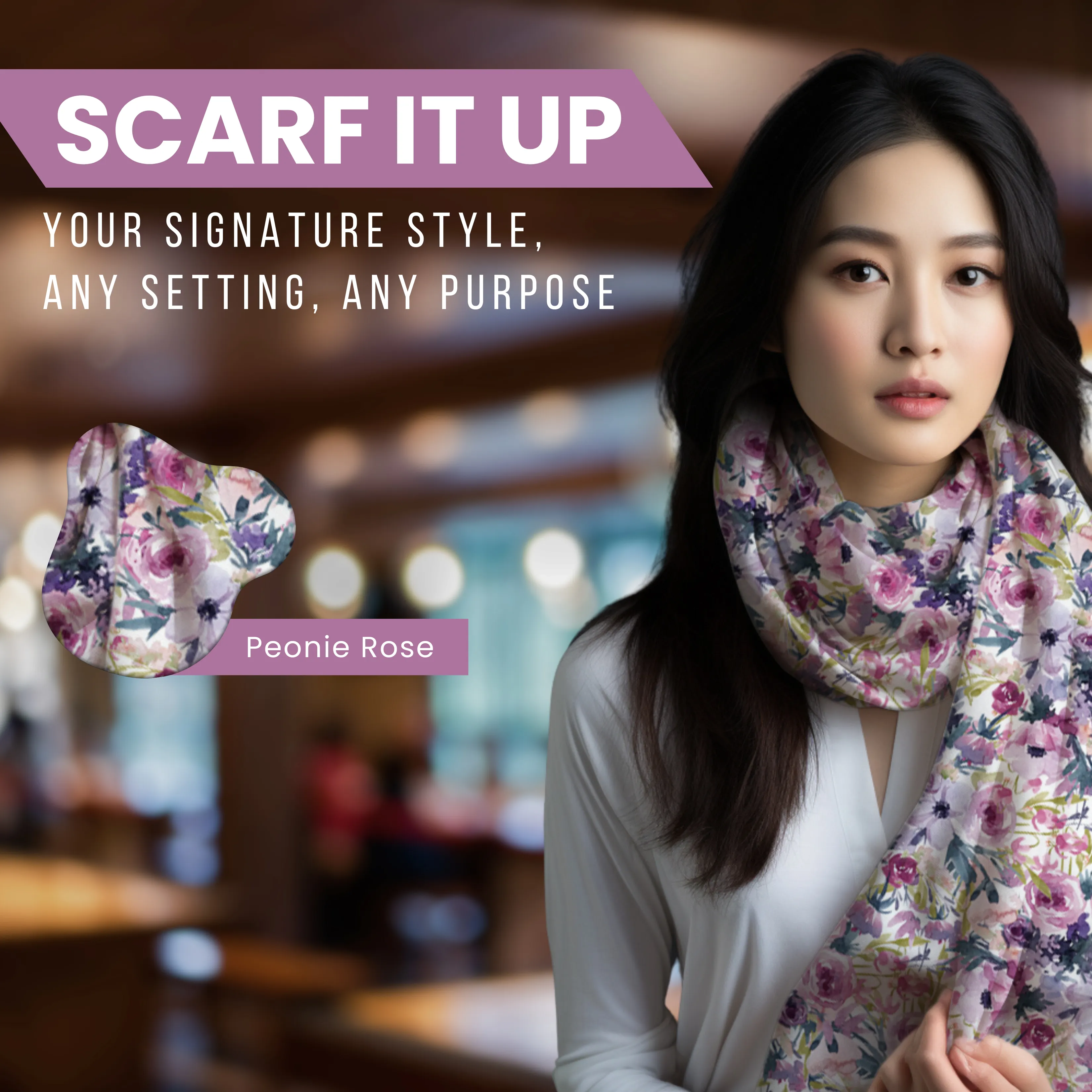 Bluhen Scarf - Peonie Rose