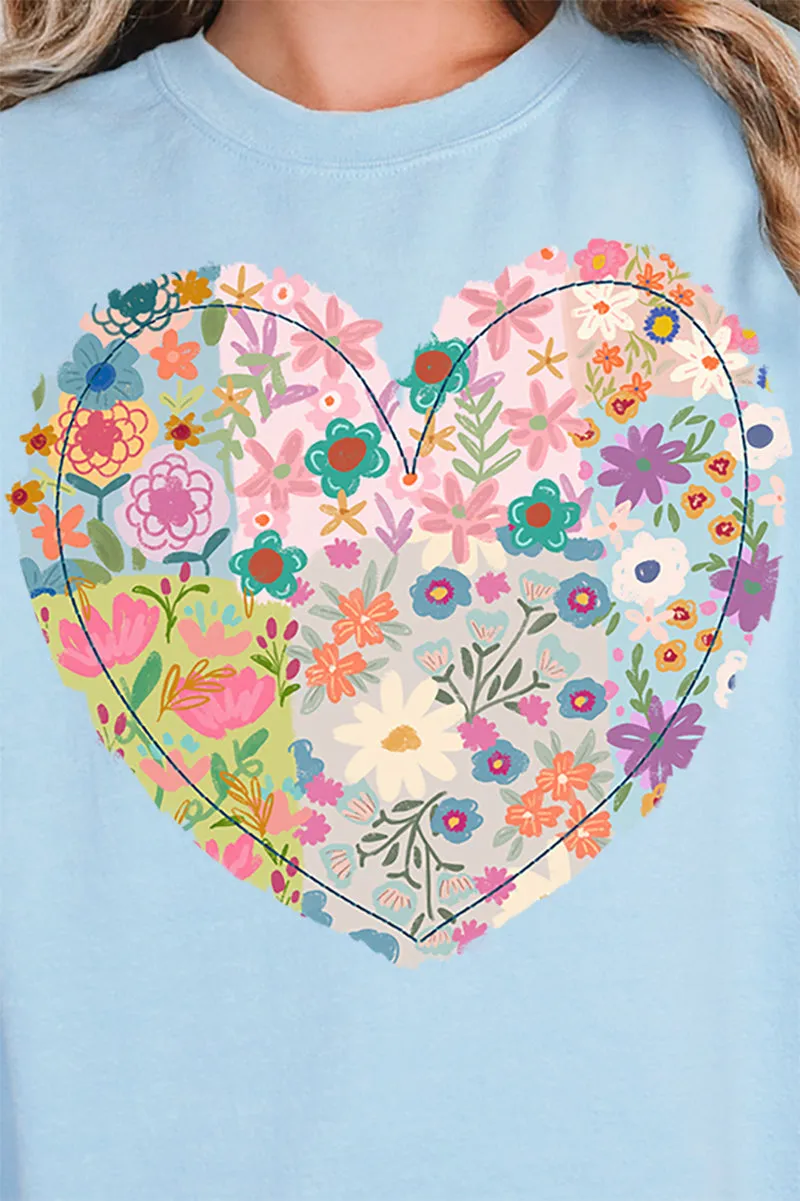 Boho Floral Heart Unisex NuBlend Crew Sweatshirt