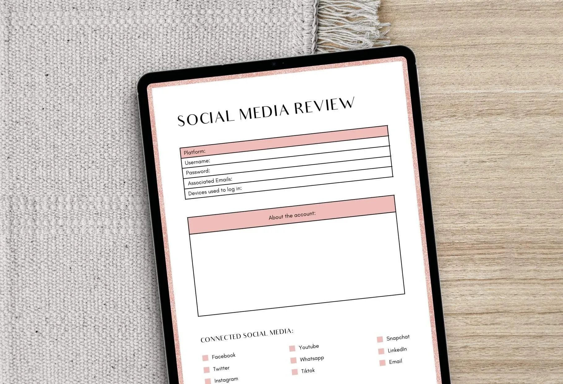 Brand and Social Media Printable and Editable Canva Planner Template