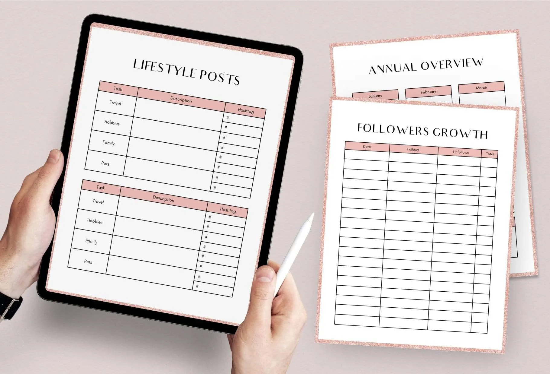 Brand and Social Media Printable and Editable Canva Planner Template