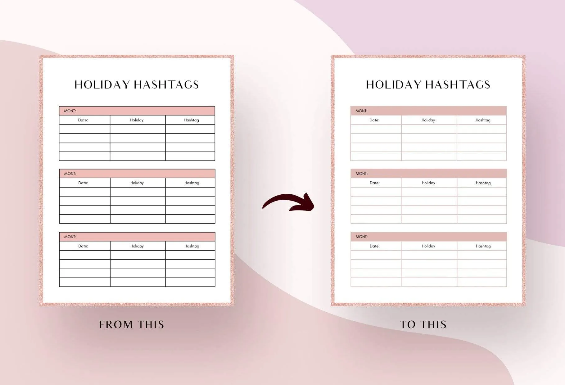 Brand and Social Media Printable and Editable Canva Planner Template