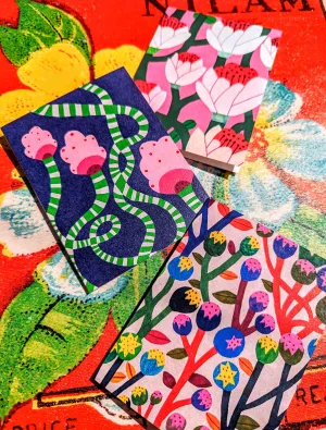 Bright floral mini cards