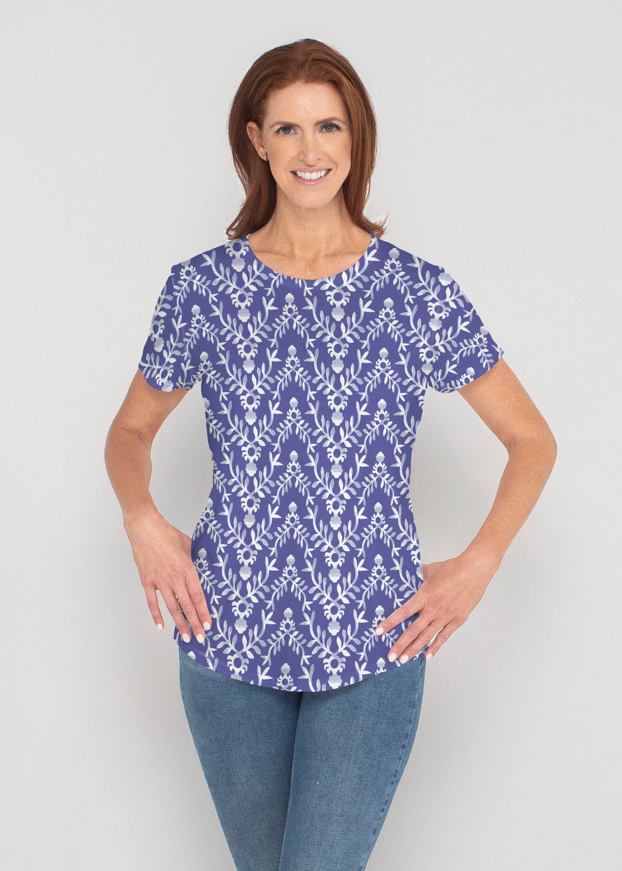 Budding Antlers (8030) ~ Contoured Tri-Blend Scoop Tee
