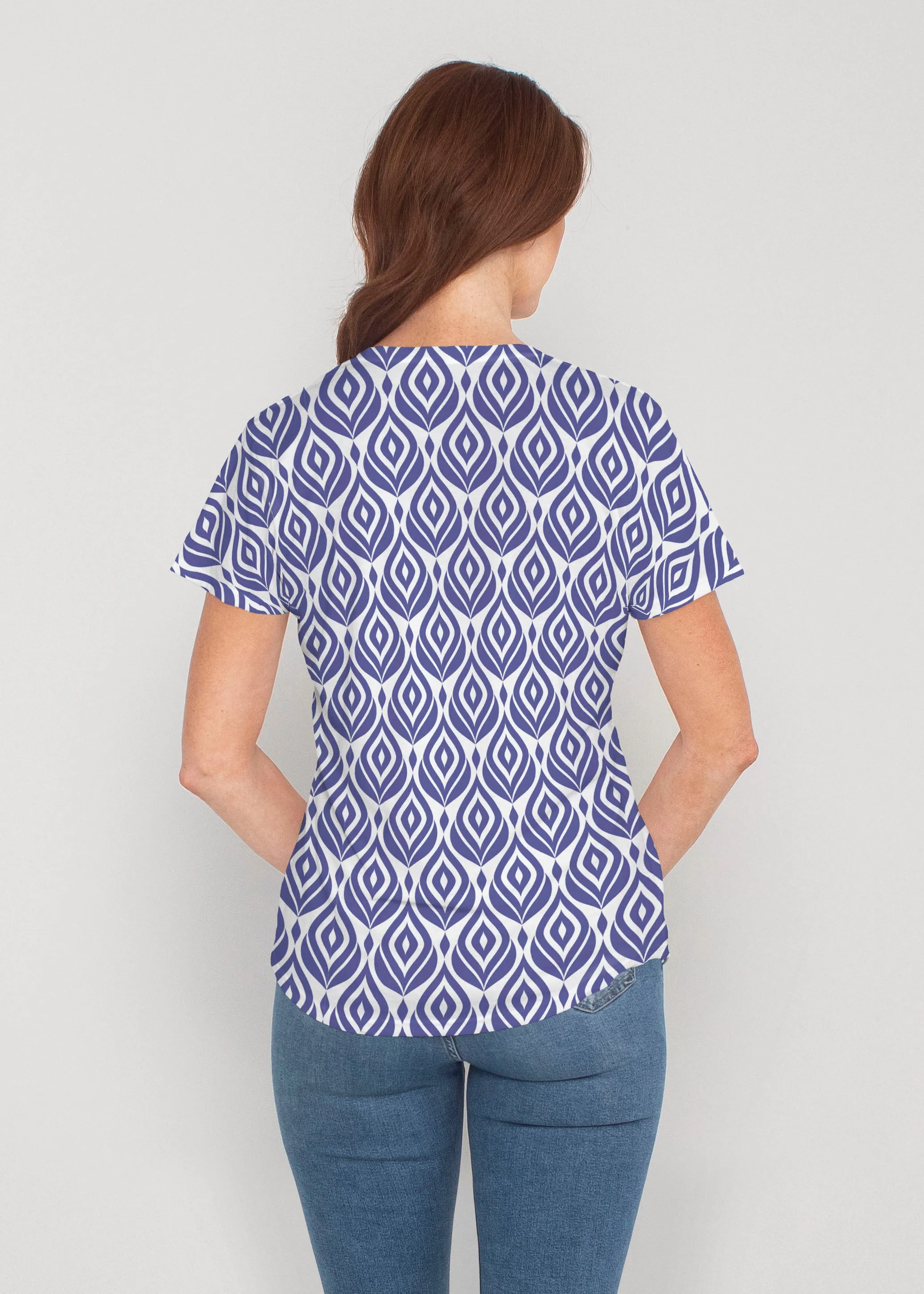 Budding Antlers (8030) ~ Contoured Tri-Blend Scoop Tee