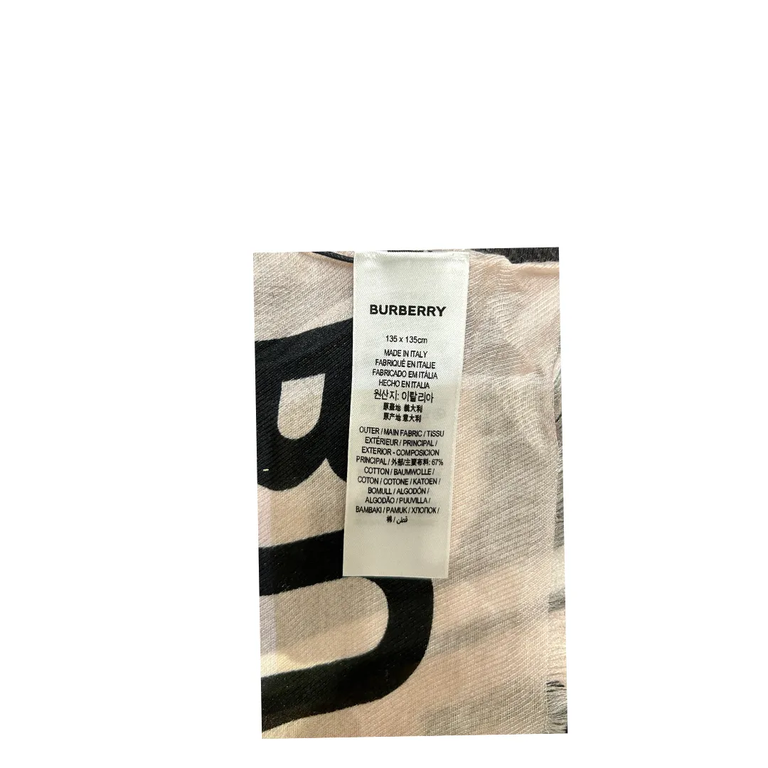 Burberry Cow Print Cotton-Silk Scarf
