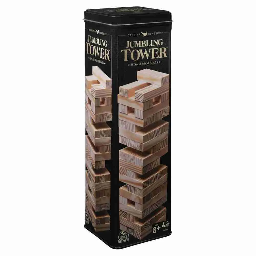 Cardinal Classics 48pce Wooden Tumbling Tower In Tin