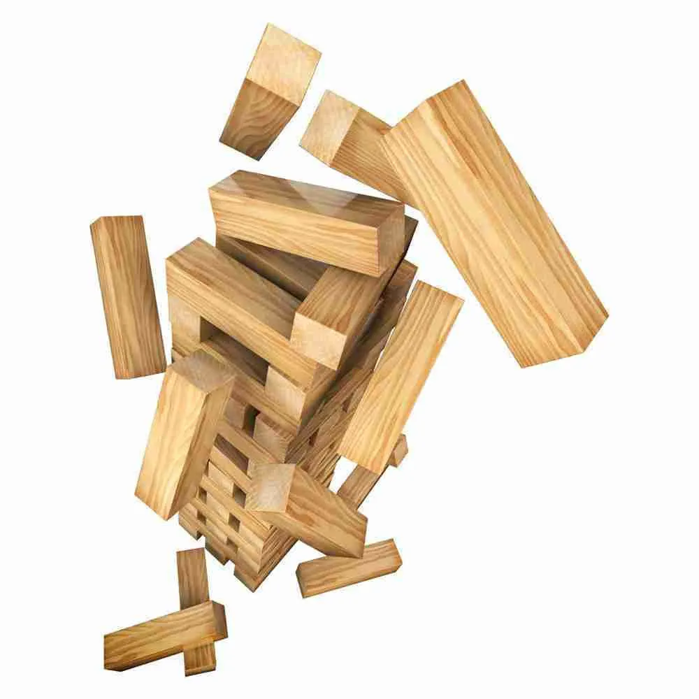 Cardinal Classics 48pce Wooden Tumbling Tower In Tin