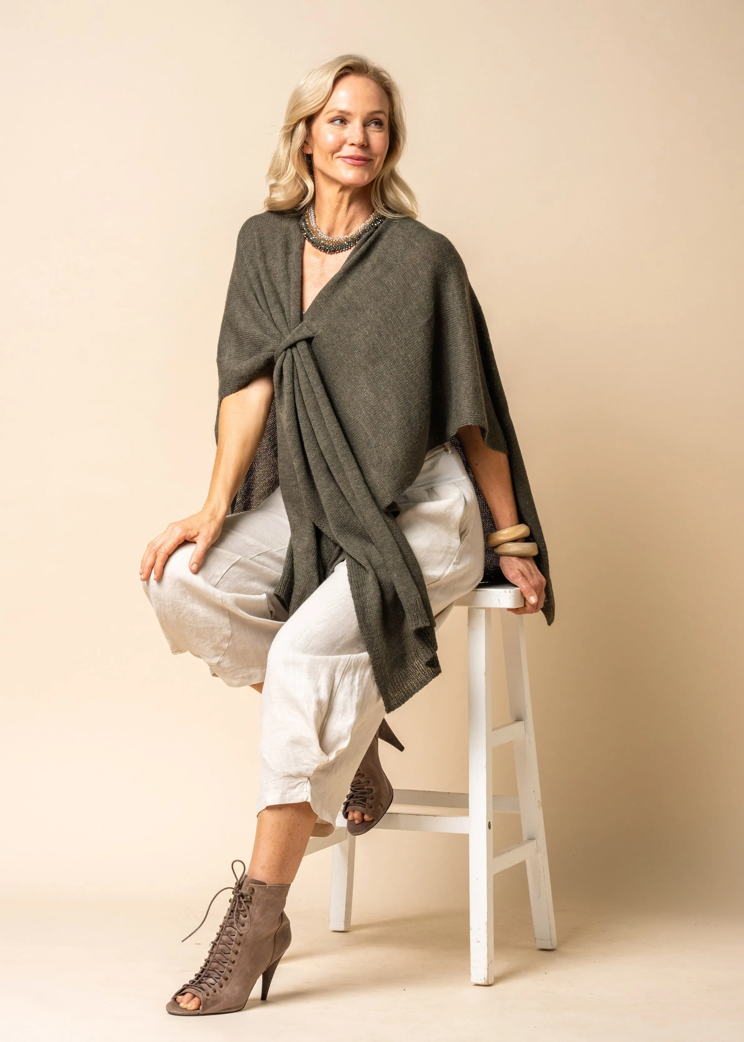 Casilda Shawl in Khaki