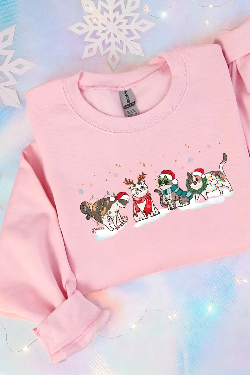 Cat Christmas Unisex NuBlend Crew Sweatshirt