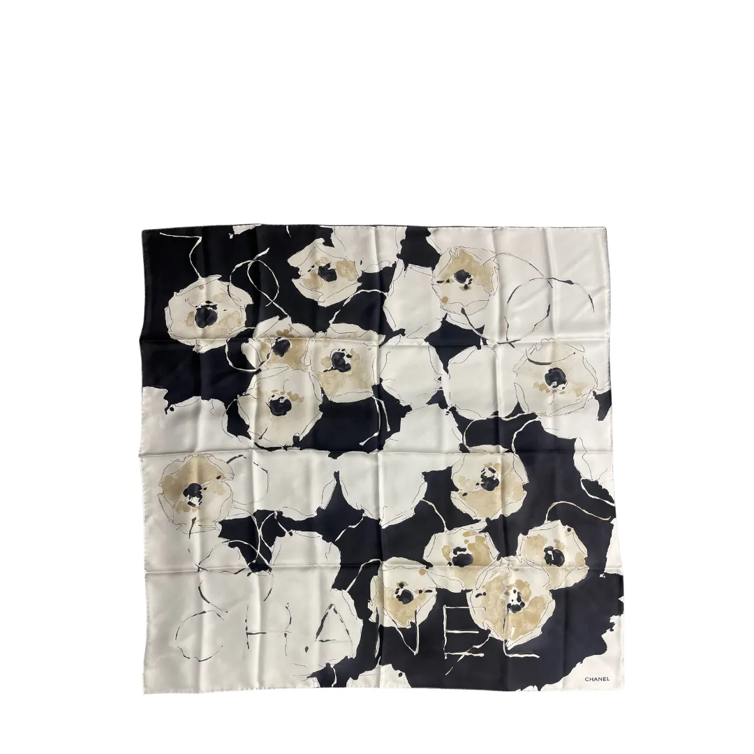 Chanel Camellia Flower Neck Scarf