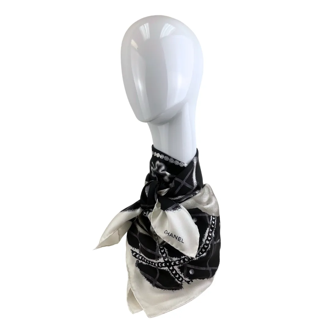 Chanel Fragrance Logo Neck Scarf