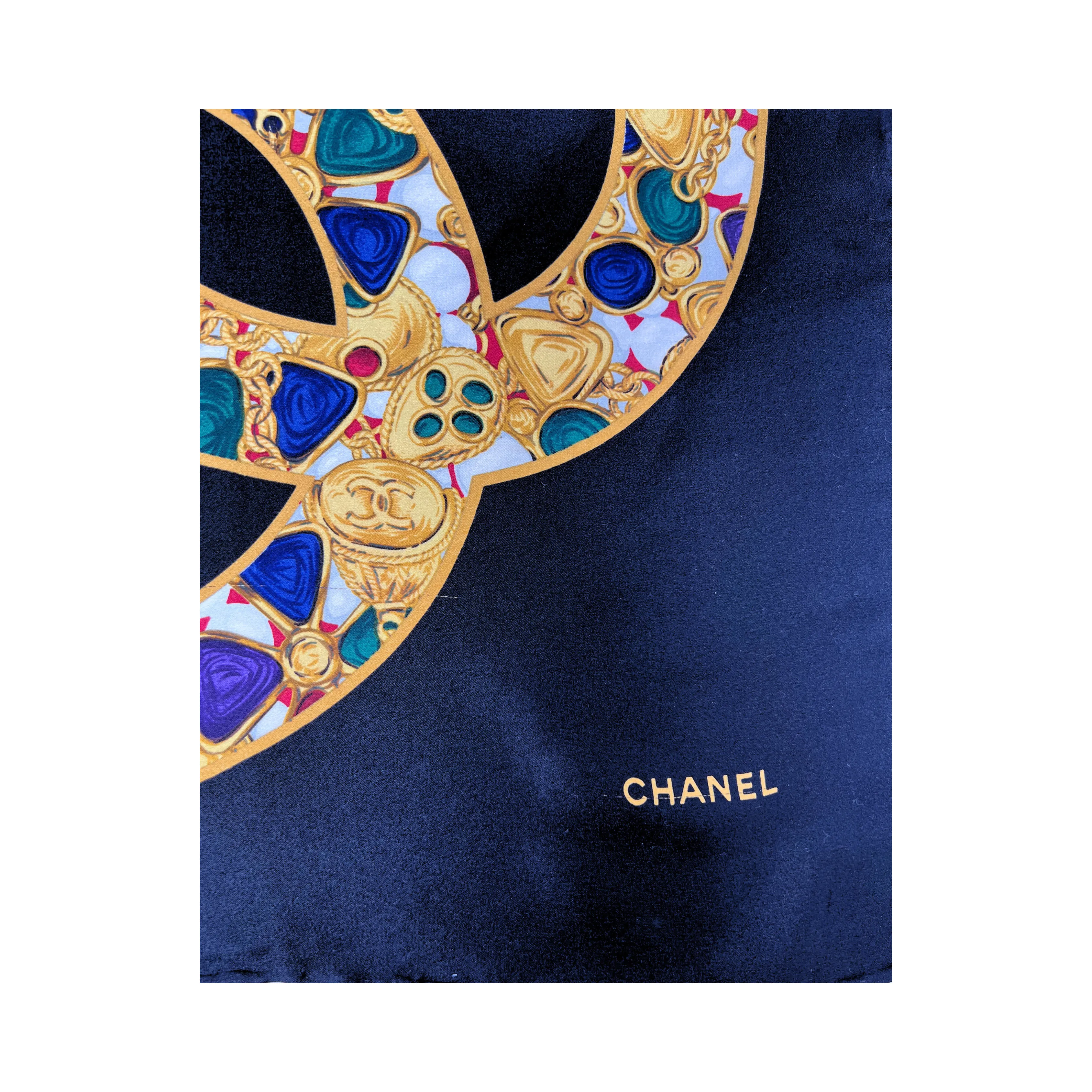 Chanel Silk Jewel Scarf