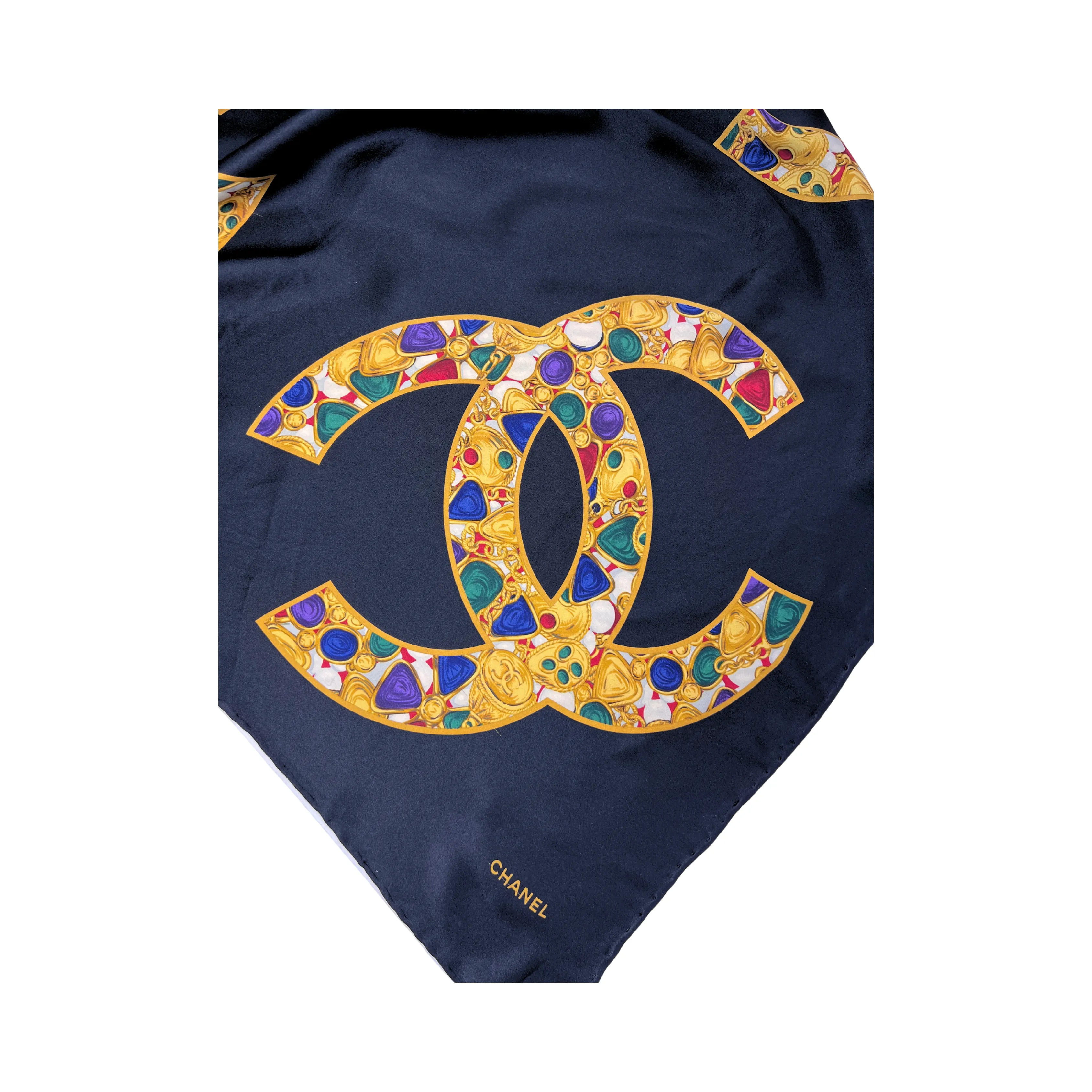 Chanel Silk Jewel Scarf