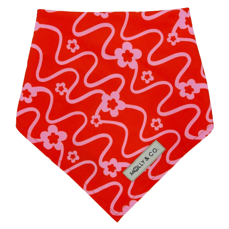 Cherry Red - Reversible Dog Bandana