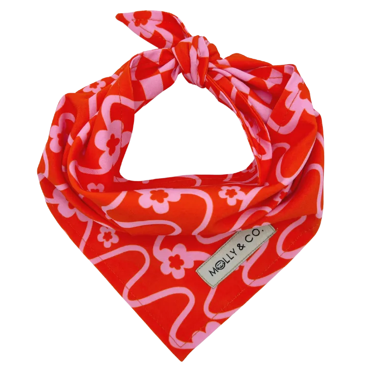 Cherry Red - Reversible Dog Bandana