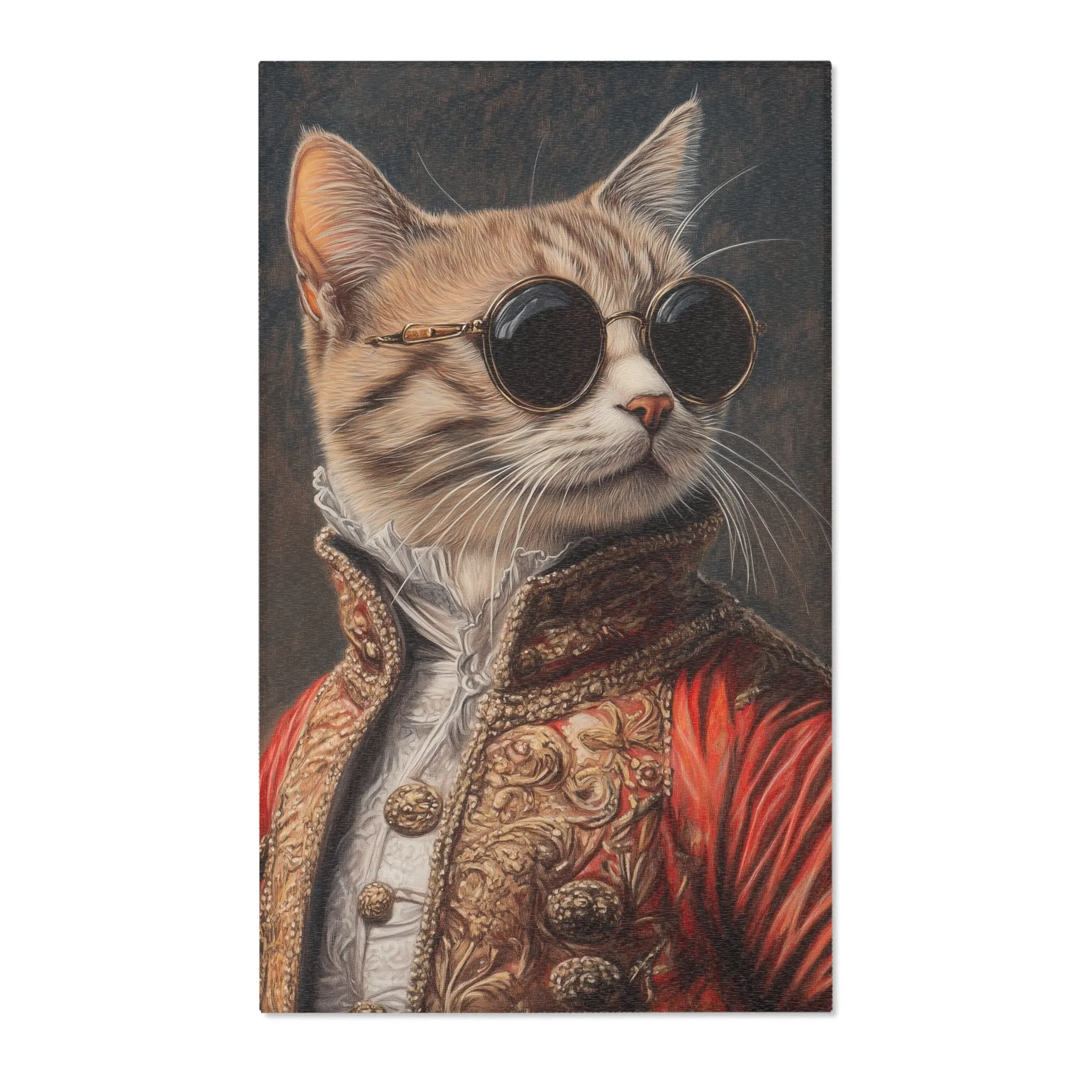 Chic Renaissance Cat Accent Rug