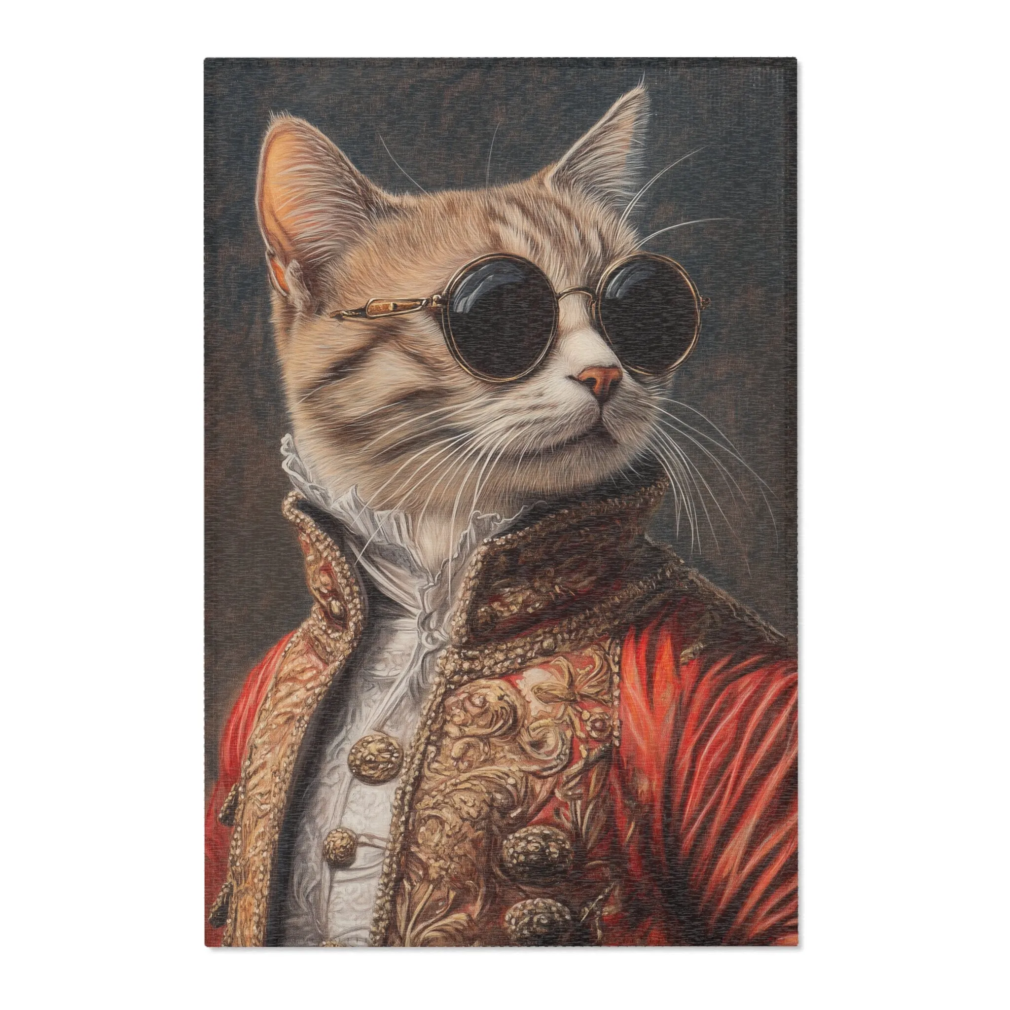 Chic Renaissance Cat Accent Rug
