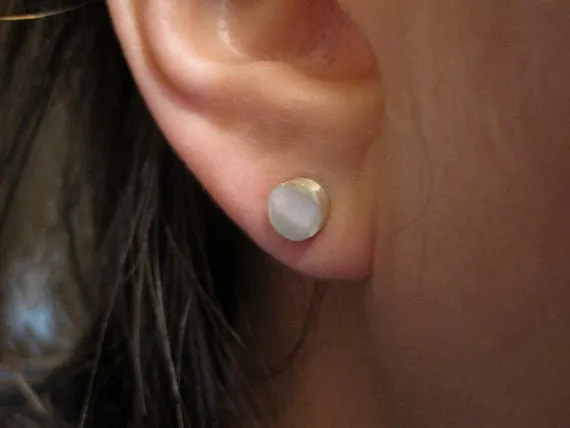 Chic Styled Set of Three Hand-Made Circle Dot Stud Earrings - 0167