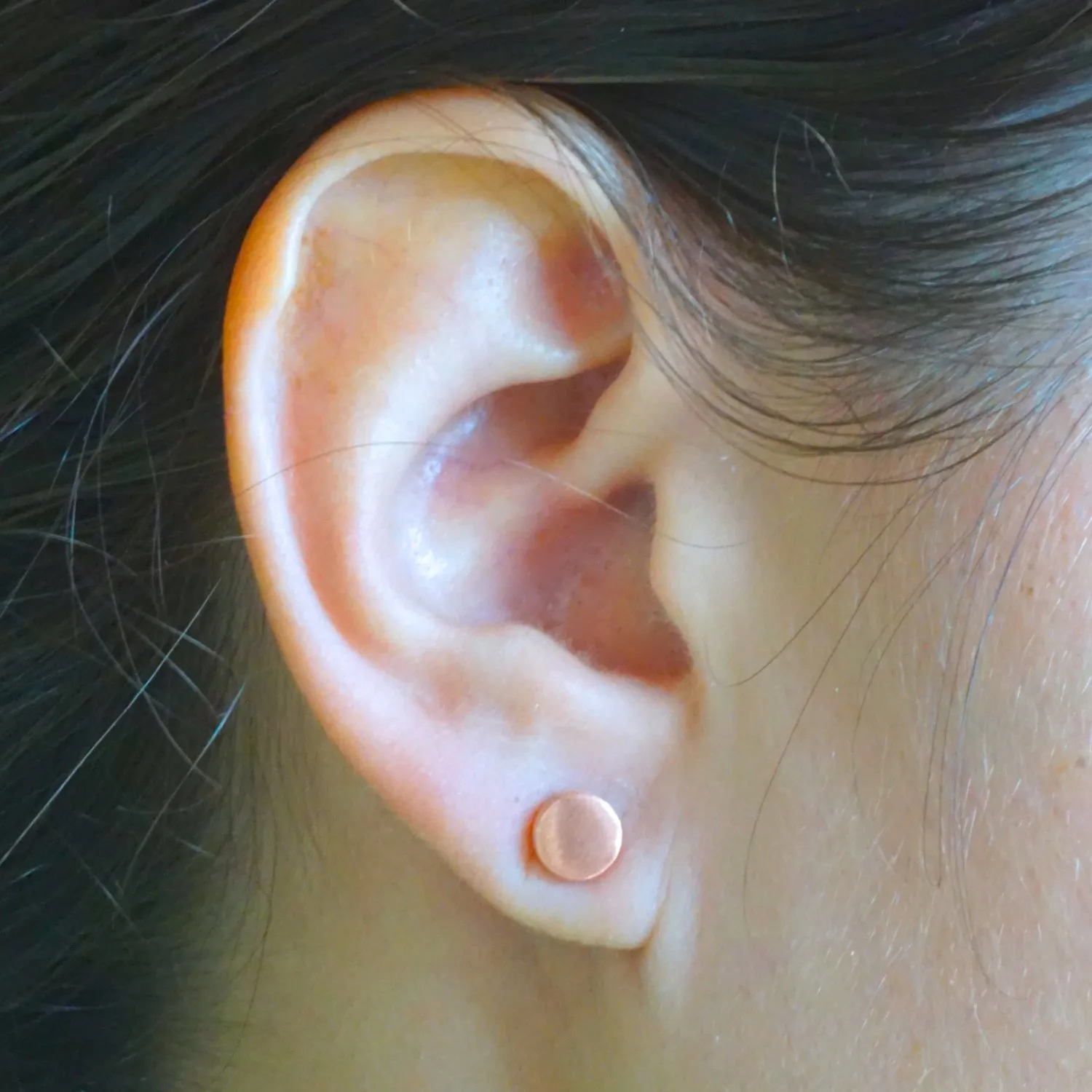 Chic Styled Set of Three Hand-Made Circle Dot Stud Earrings - 0167