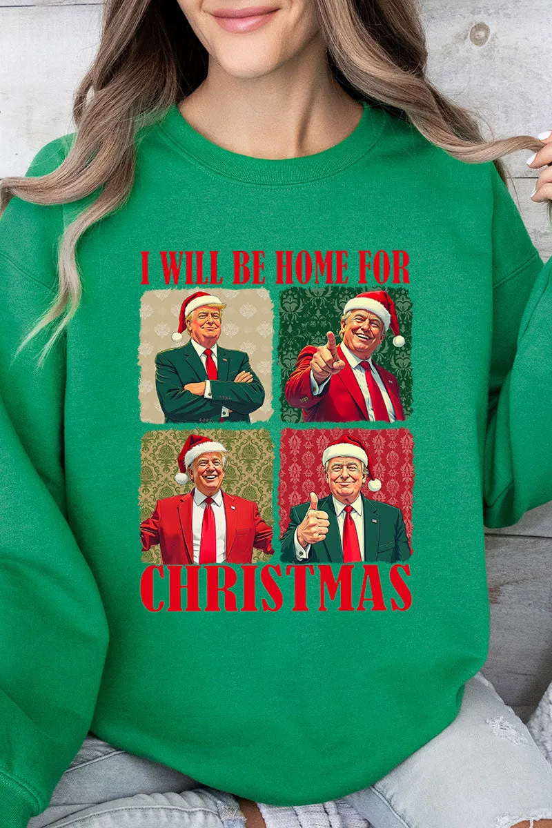 Christmas Colors Trump Home For Christmas Unisex NuBlend Crew Sweatshirt