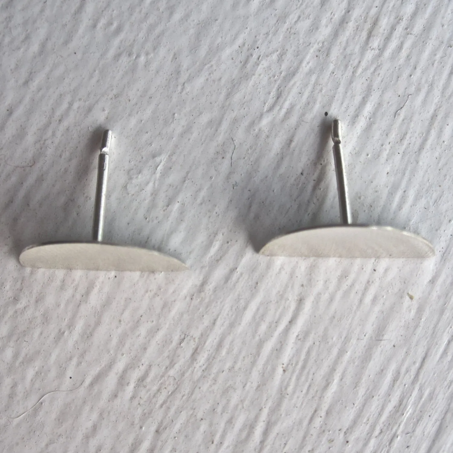Classic, Hand-Made, Half Moon Stud Earrings - 0102