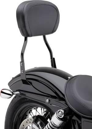 Cobra 602-1254B Short Round Sissy Bar - Black Powder-Coated