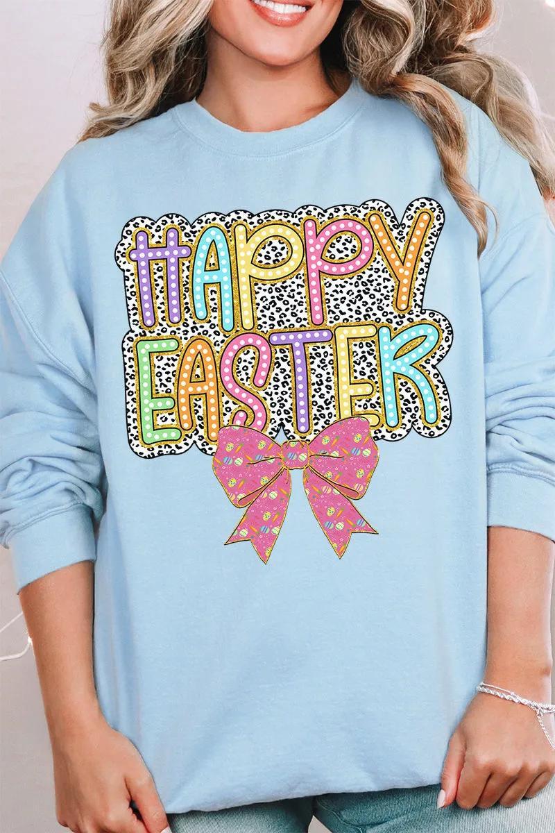 Colorful Happy Easter Bow Unisex NuBlend Crew Sweatshirt