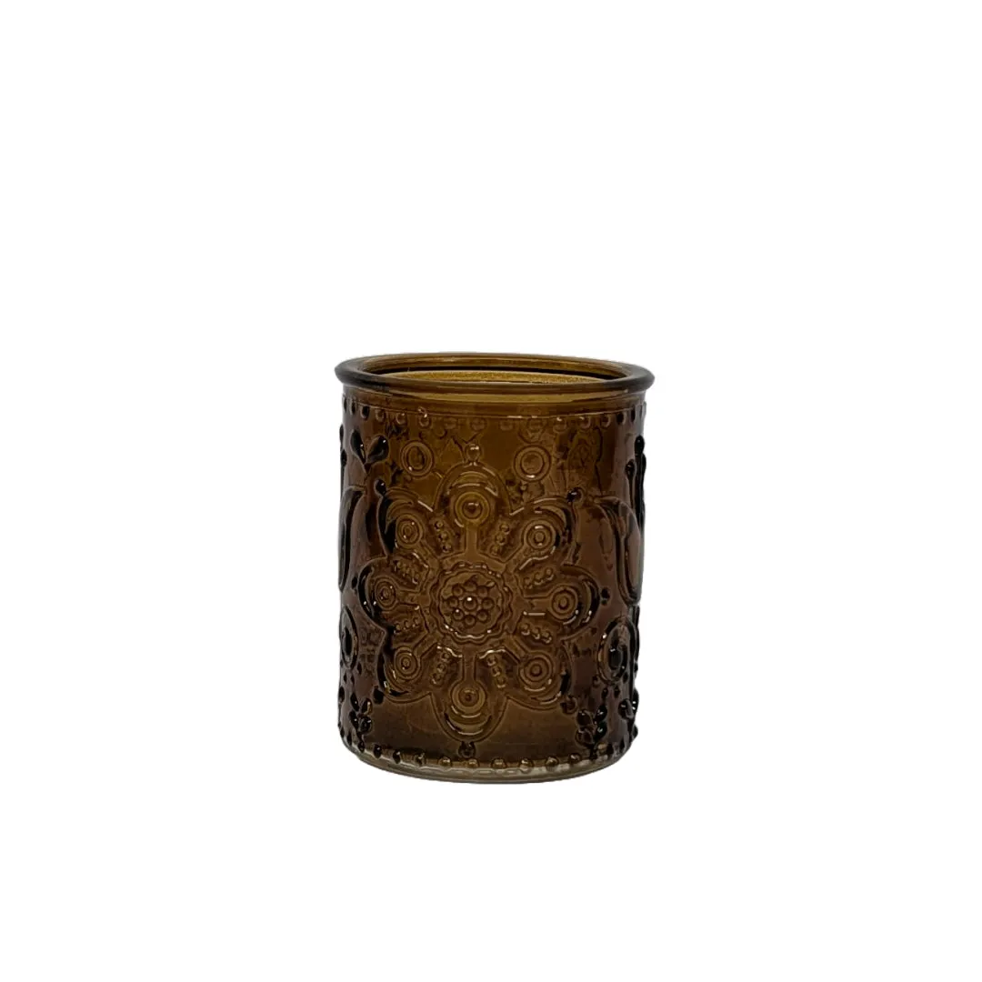 Coloured Glass Tealight Candle Holder