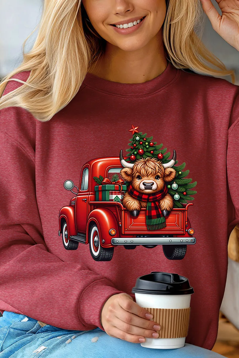 Cowbell Truck Christmas Unisex NuBlend Crew Sweatshirt