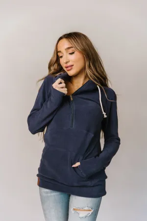 Cozy Cutie Halfzip Sweatshirt - Blueberry