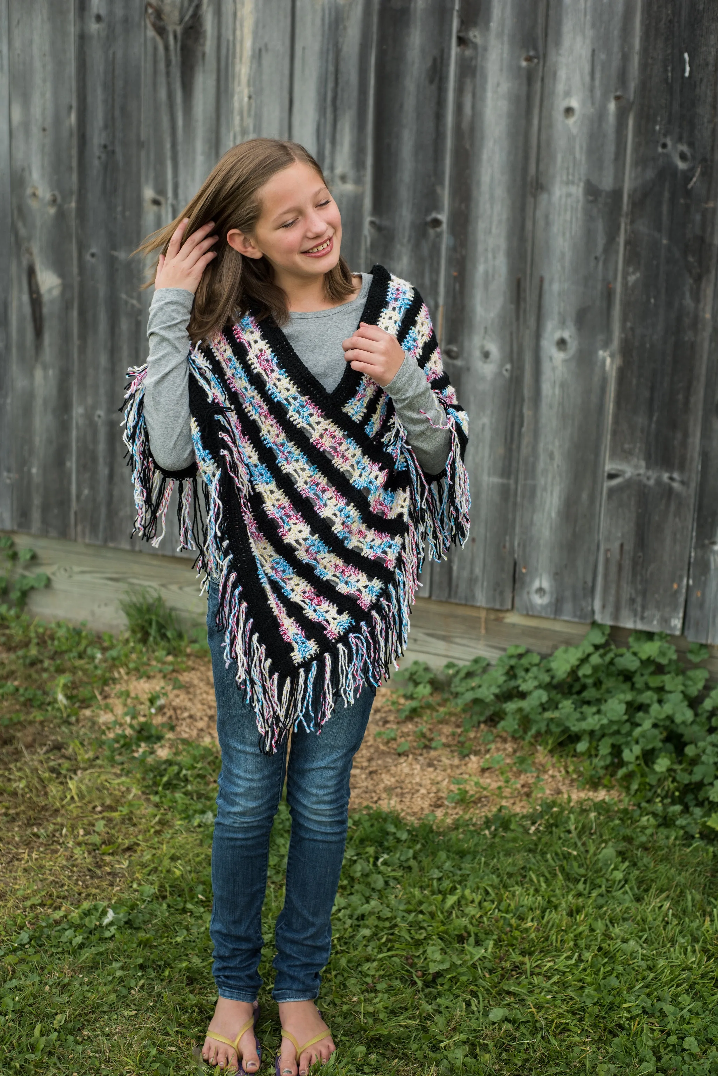 Crochet Covers for Tweens and Teens Crochet Pattern Paperback Book - Layla Vest, Sugar Skull Poncho, Snowflake Poncho, and Eiffel Tower Sweater Patterns