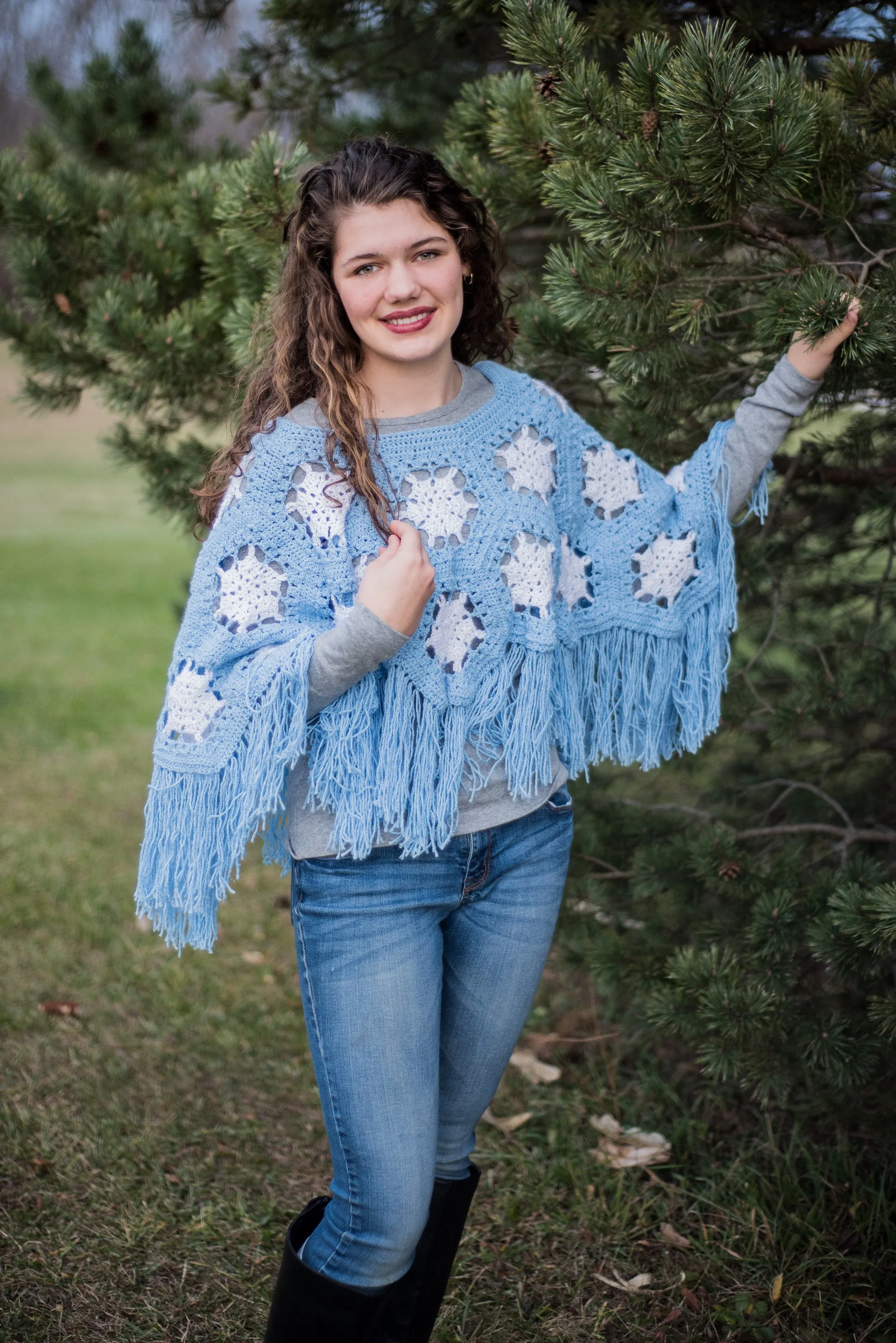 Crochet Covers for Tweens and Teens Crochet Pattern Paperback Book - Layla Vest, Sugar Skull Poncho, Snowflake Poncho, and Eiffel Tower Sweater Patterns
