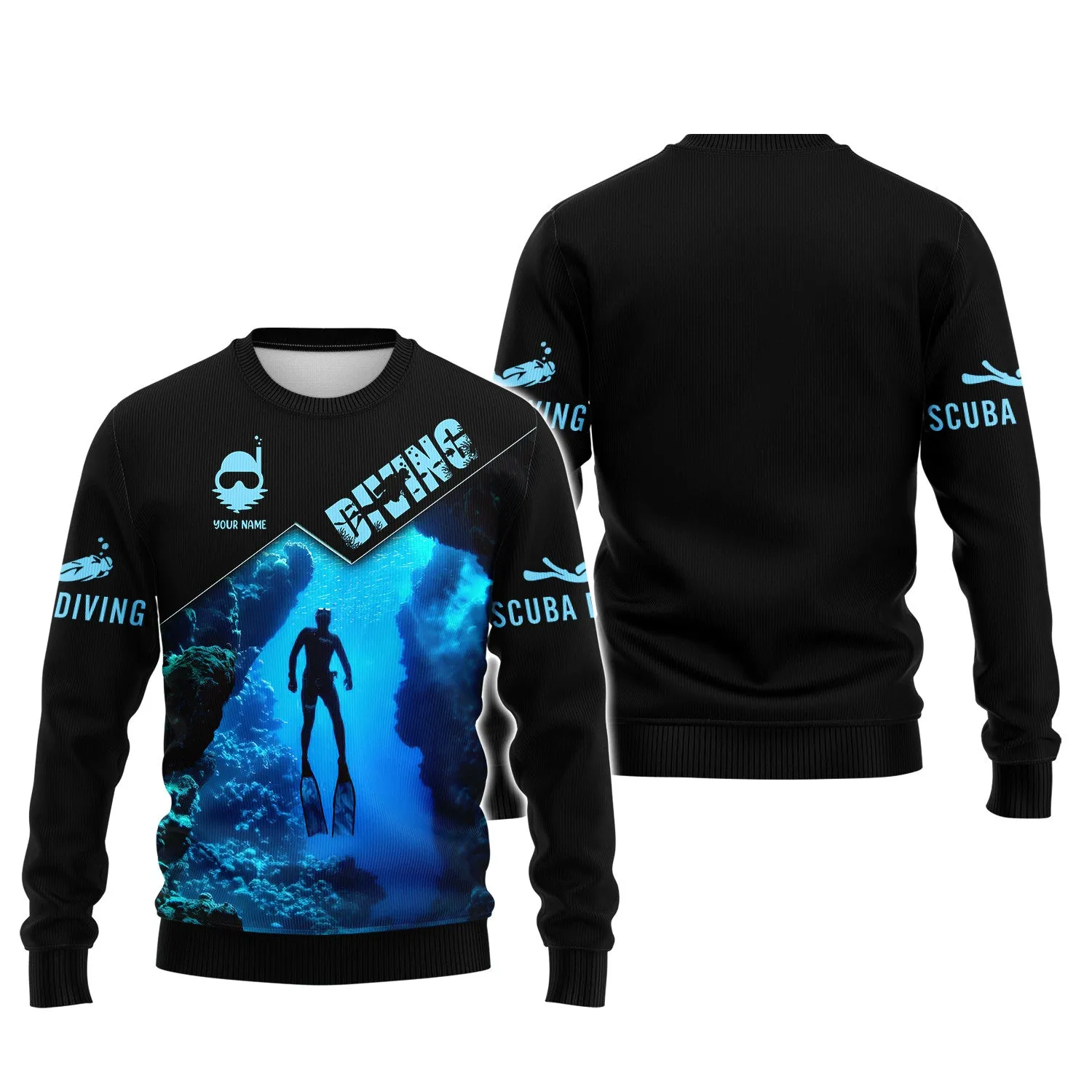 Custom Diving Tee Shirt Scuba Diving 3D Shirts Gift For Divers