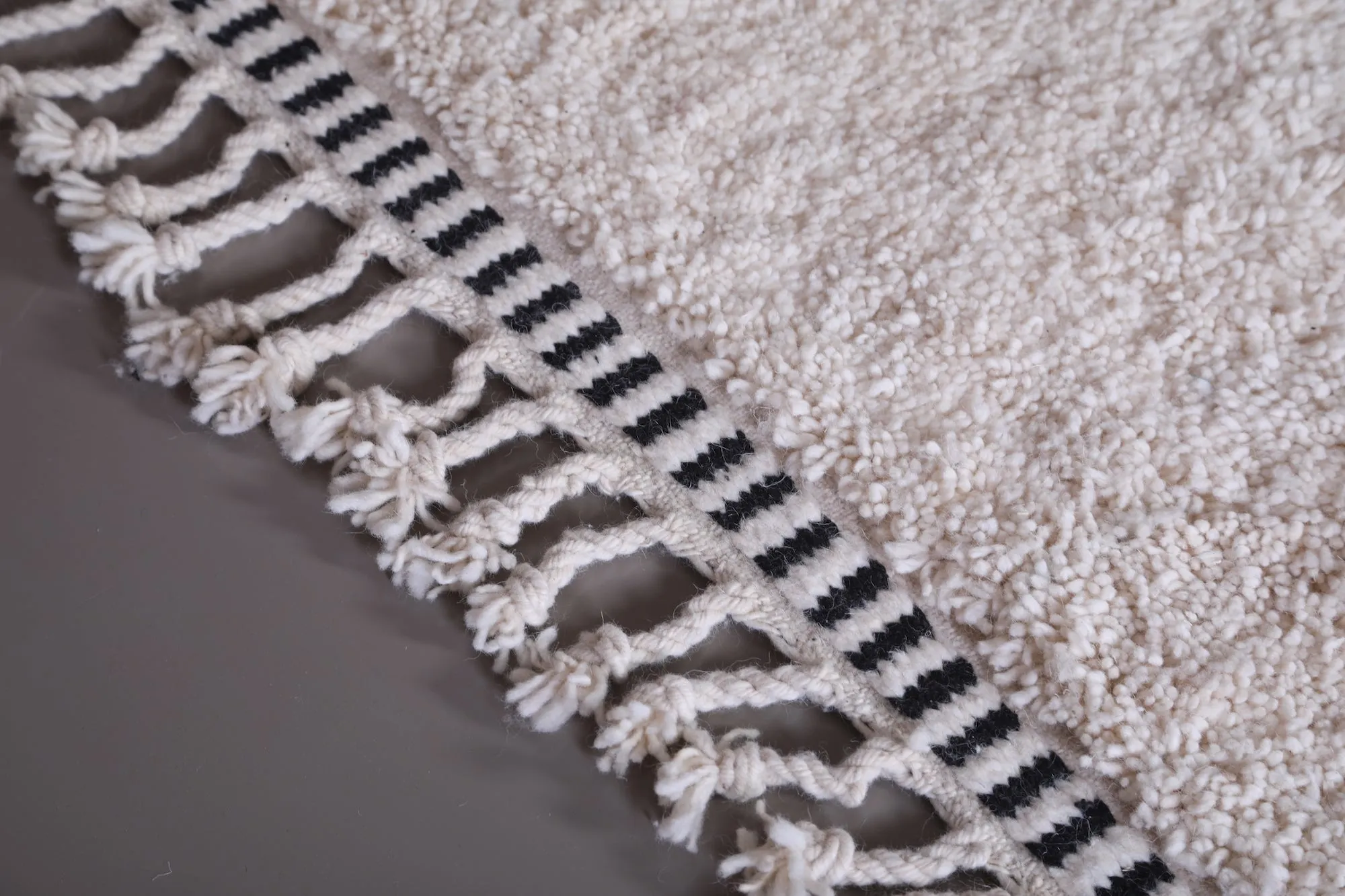 Custom striped Moroccan rug - Handmade Berber rug - Wool rug