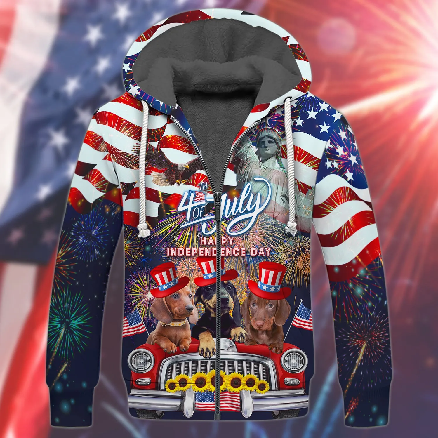 Dachshund American Hawaiian Shirt - Independence Day Is Coming - 3D Full Print