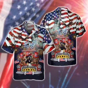 Dachshund American Hawaiian Shirt - Independence Day Is Coming - 3D Full Print