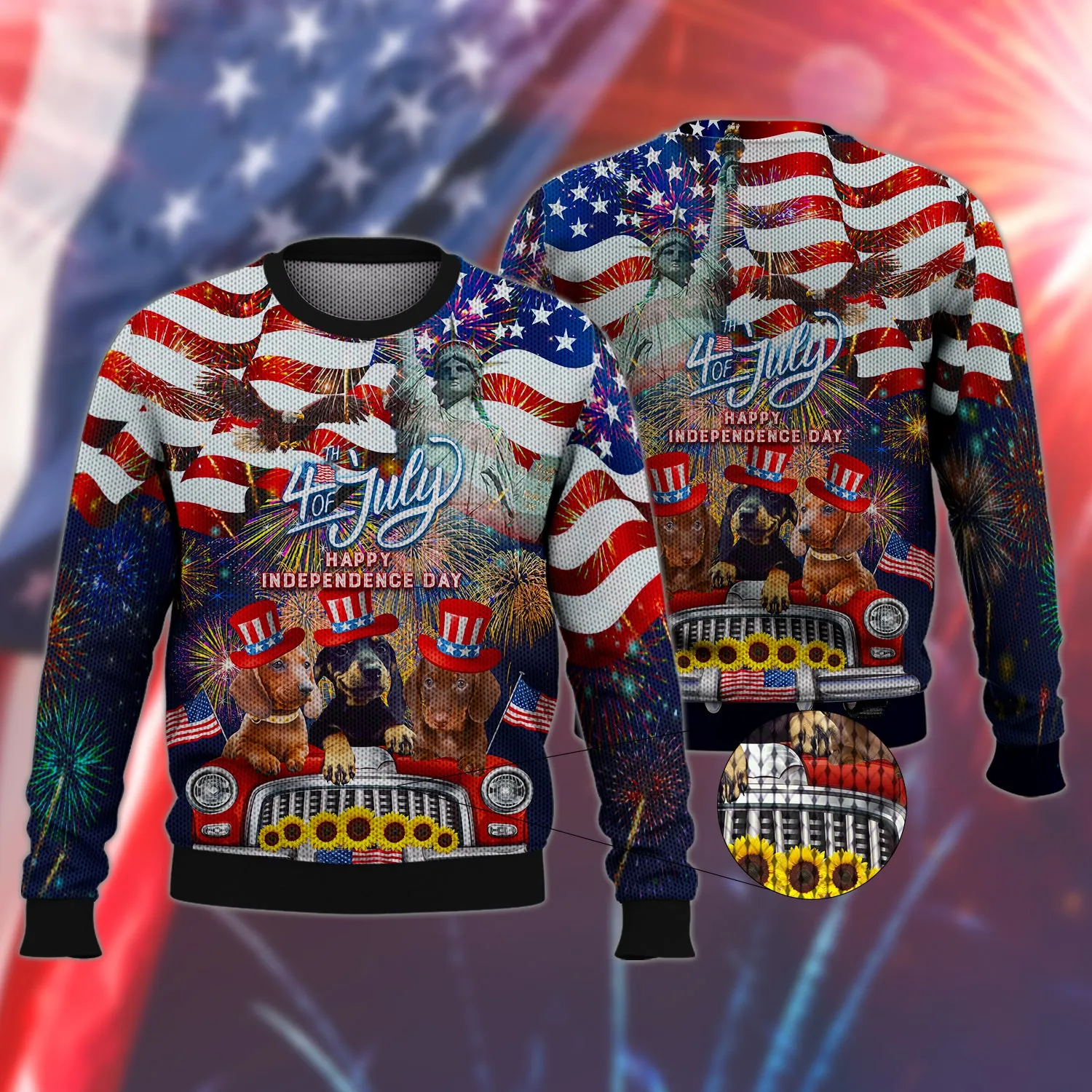 Dachshund American Hawaiian Shirt - Independence Day Is Coming - 3D Full Print