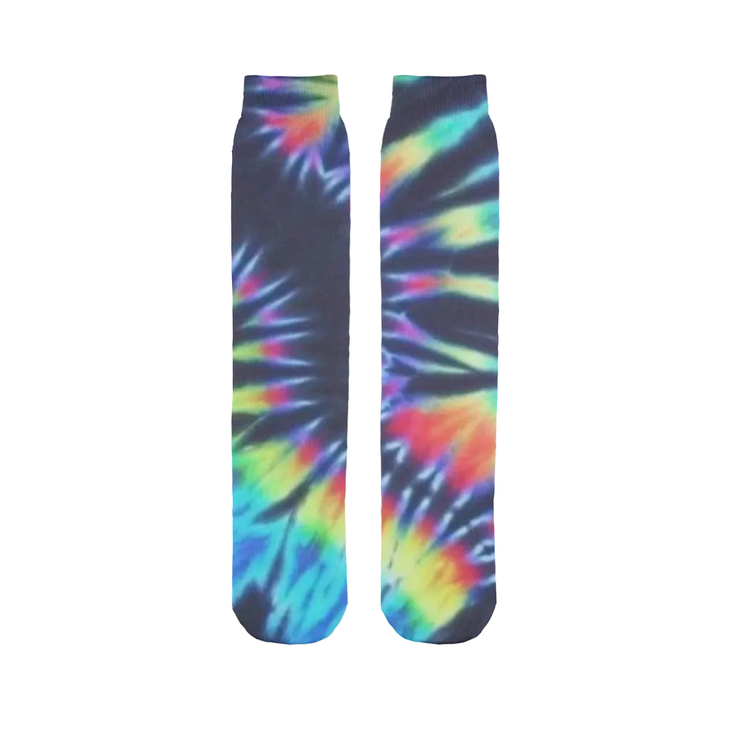 Dark Tie Dye Tube Socks
