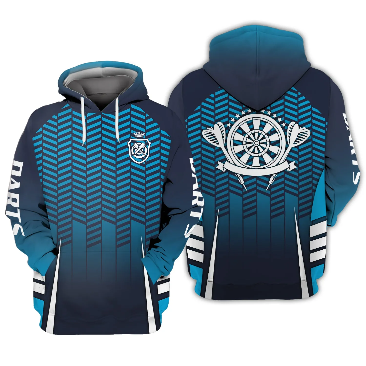 Dart Board Blue 3D Printed Shirts