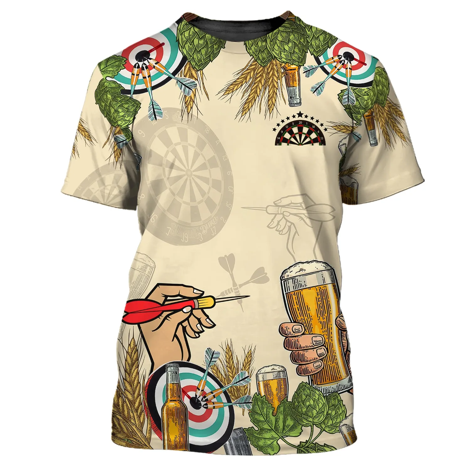 Darts And Beer, That's Why I'm Here 3D Printed Shirts