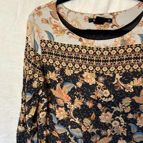 Desigual Paula Paisley shift Dress Tunic Size 40 Medium Autumn