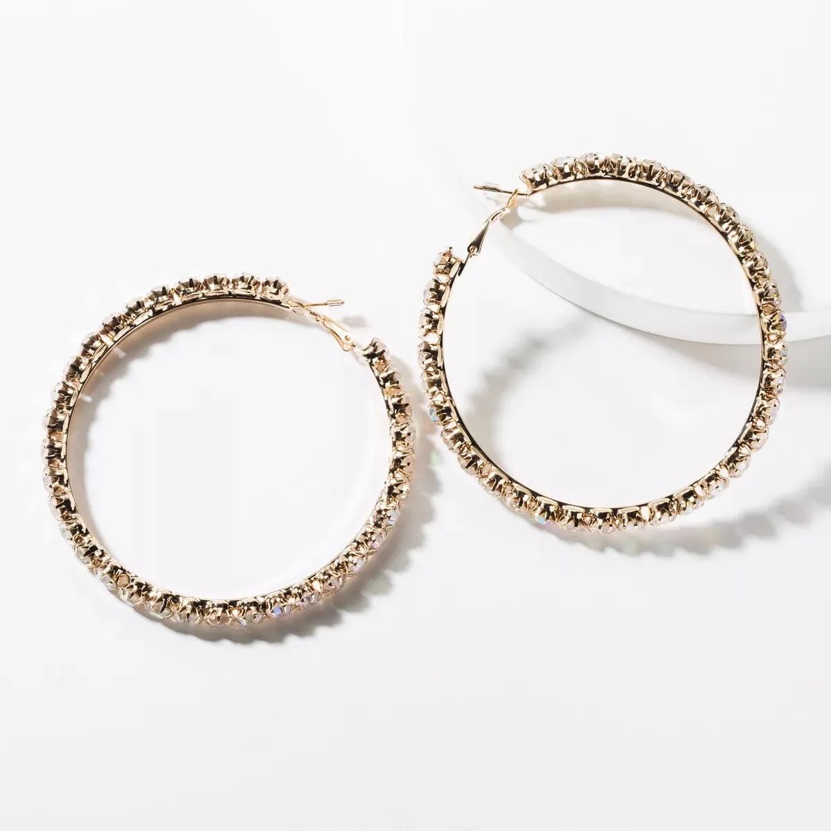Diamond Hoop Earrings