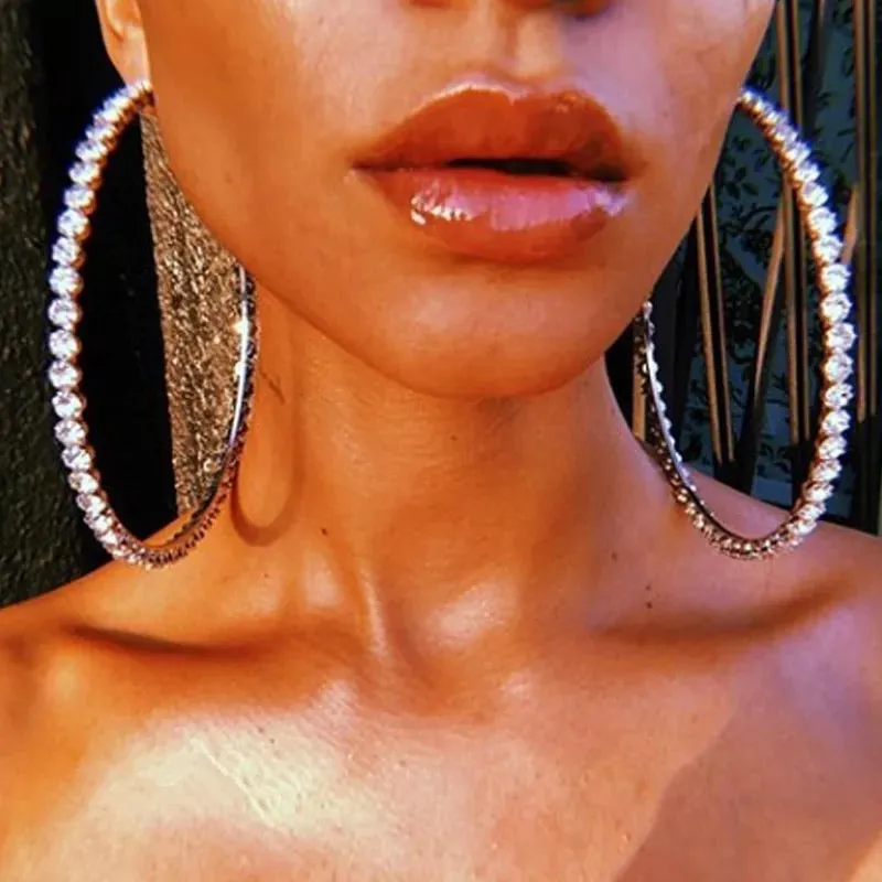 Diamond Hoop Earrings