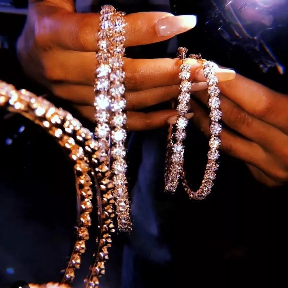 Diamond Hoop Earrings