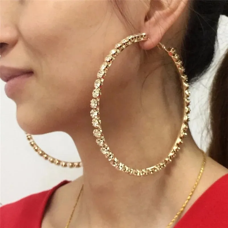 Diamond Hoop Earrings