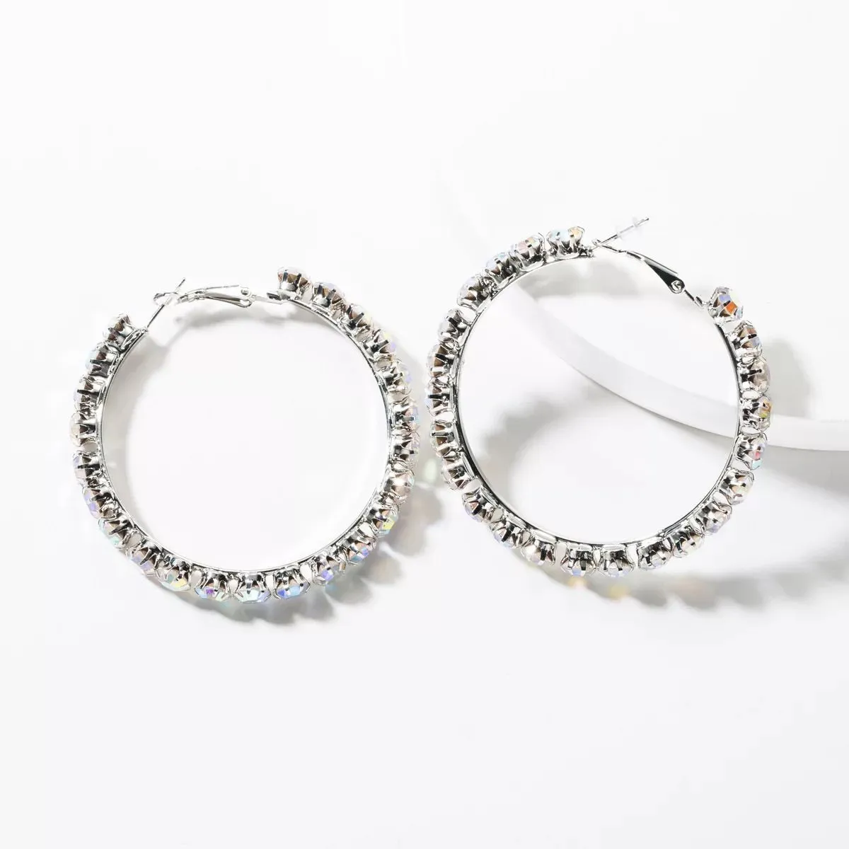 Diamond Hoop Earrings